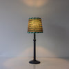 Double Sided Empire Lampshade - Hessian stripe green