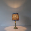 Double Sided Empire Lampshade - Hessian stripe blue and pink