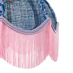 Coloured Rattan Scalloped Tiffany - Pink & Blue
