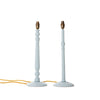 Arran Candlestick Lamp Base- Sky Blue