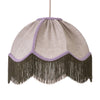 Linen Scalloped Tiffany - Natural, Green and Lilac