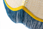Rattan Scalloped Tiffany - Blue & Yellow