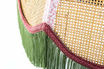 Rattan Scalloped Tiffany - Green & Pink