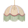 Rattan Scalloped Tiffany - Green & Pink