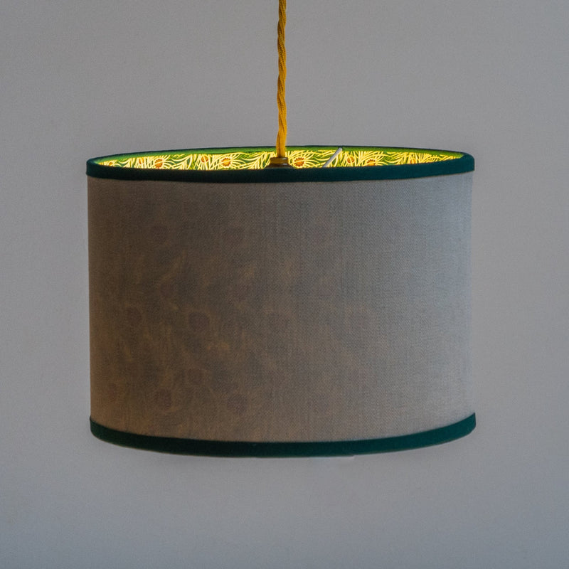 Double Sided Drum Lampshade - Liberty Pipers Peacock